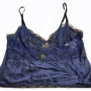 🛑SOLD🛑Victoria Secret Silk Blue Slip Top